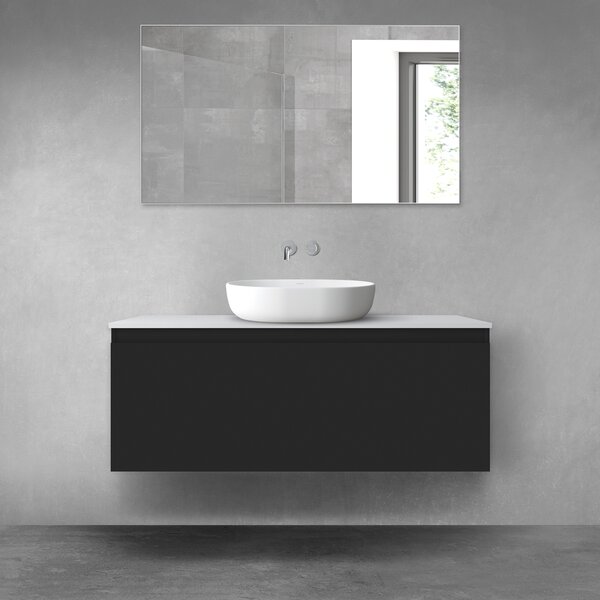 Oltens Vernal dulap 120x45.6x47 cm sub chiuveta pe perete negru 60016300
