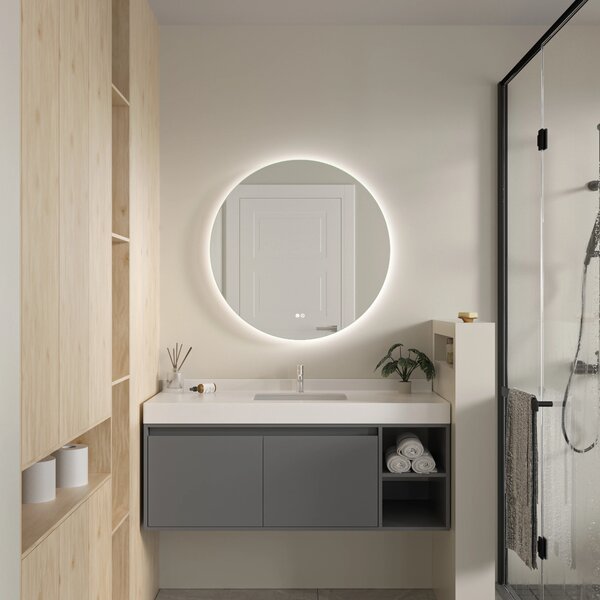 Erga Sofia, oglinda LED rotunda 80cm, 1840 lm, 3 culori luminoase, ERG-V01-207-8080