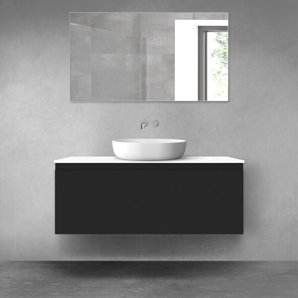 Oltens Vernal dulap 120x45.6x47 cm sub chiuveta pe perete negru 60016300
