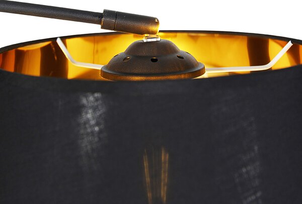 Lampă de podea modernă cu arc negru cu auriu - Arc Basic