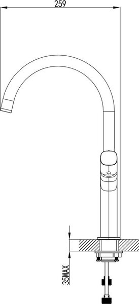 FDesign Meandro baterie bucătărie pe picior crom FD1-MDR-4-11