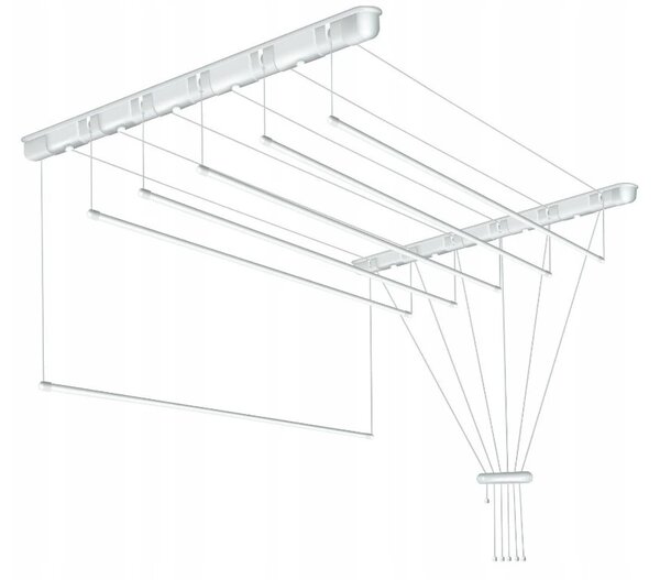 Erga Erga, cuier de tavan pentru uscarea rufelor 5x190 cm, alb, ERG-SEP-10SUSSUF5PP19