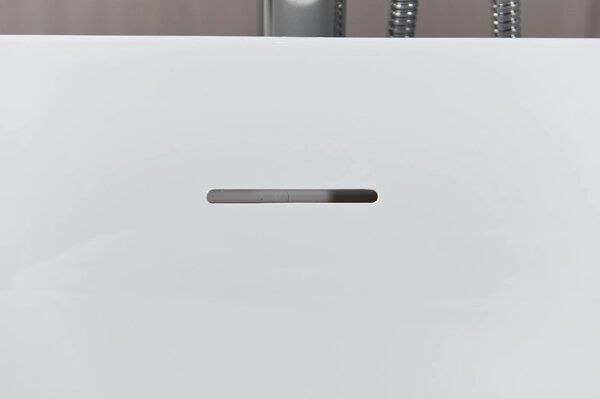 Erga Zara, cada de baie autoportanta coltar 150x75 cm + dop de scurgere, dreapta, alb lucios, ERG-Zara-150075R-WH-WH