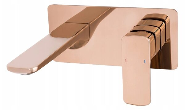 Gamma Cubic, baterie pentru lavoar ascuns, auriu roz, GMA-BCCUP-RG