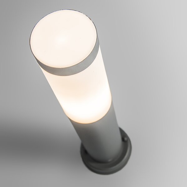 Lampă de exterior pe stâlp antracit 45 cm IP44 - Rox cu țăruș de sol și glandă pentru cablu