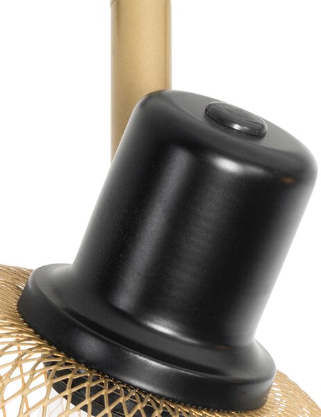 Spotlight industrial negru cu auriu 4 lumini - Bliss Mesh
