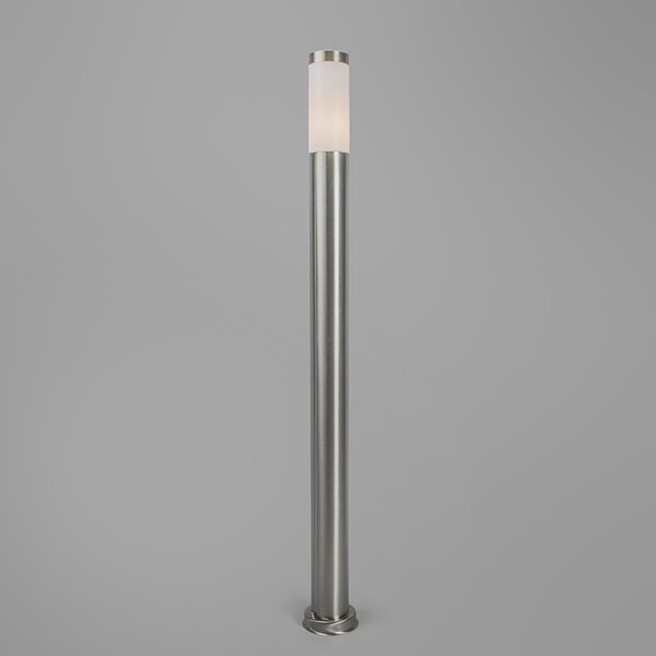 Lampă de exterior cu stâlp din oțel 110 cm IP44 - Rox cu țăruș de sol și racord pentru cablu