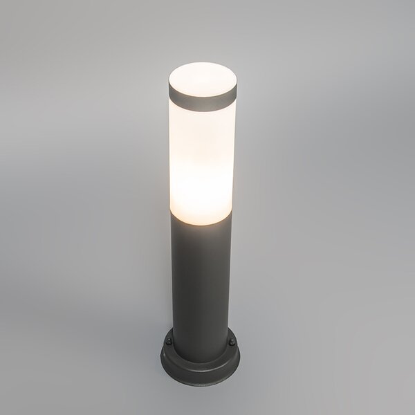 Lampă de exterior pe stâlp antracit 45 cm IP44 - Rox cu țăruș de sol și glandă pentru cablu
