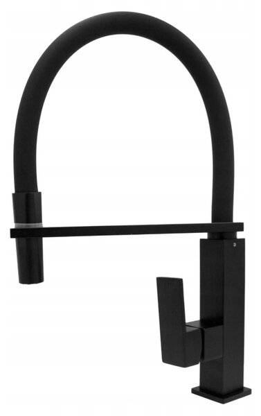 Gamma Luk, baterie de bucătărie înaltă cu braț elastic, negru mat, GMA-BLK-BK