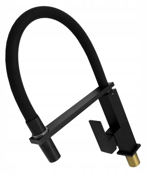 Gamma Luk, baterie de bucătărie înaltă cu braț elastic, negru mat, GMA-BLK-BK