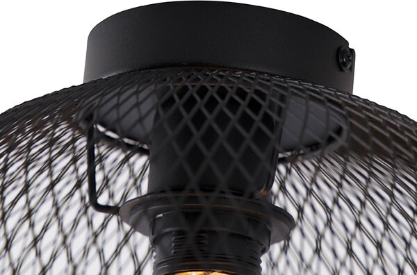 Plafoniera moderna neagra 30 cm - Mesh Ball