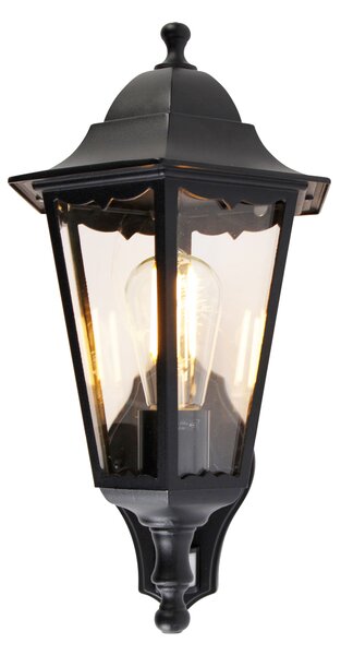 Lămpă de perete exterioară neagră cu senzor de mișcare - Havana IP44