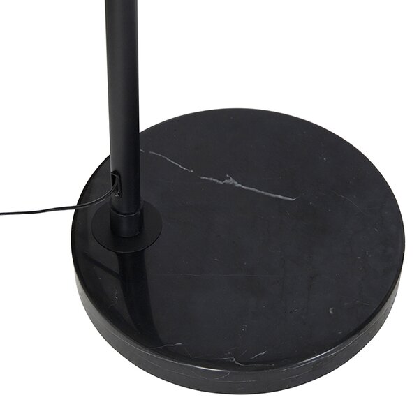 Lampa cu arc modernă neagră cu alb reglabil - XXL