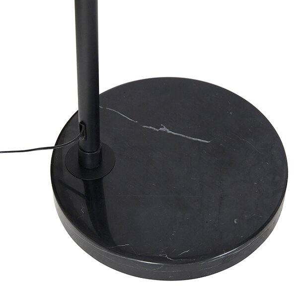 Lampă cu arc modernă neagră cu alb reglabilă fără abajur - XXL