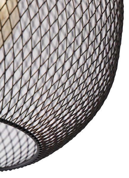 Plafoniera moderna neagra 30 cm - Mesh Ball