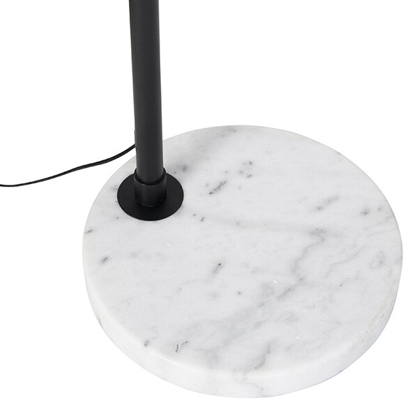 Lampă cu arc modernă neagră cu alb reglabilă fără abajur - XXL
