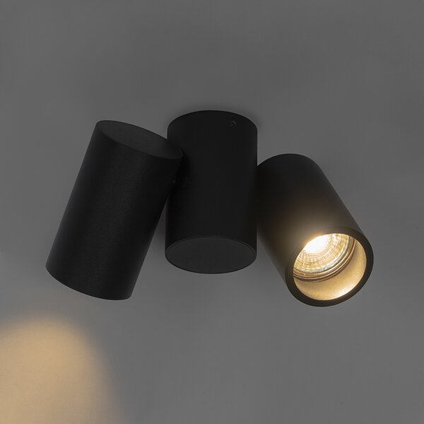 Spot de design negru, reglabil, cu 2 lumini - Michael