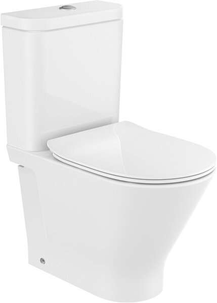 Roca Gap Round vas wc compact alb A3420N7S00