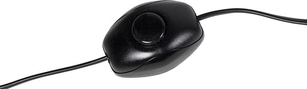 Lampa de podea moderna aurie cu abajur negru cu auriu - Simplo