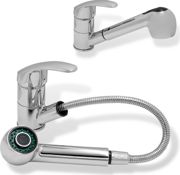 Gamma Neon, baterie pentru chiuvetă de sine stătătoare cu gura de scurgere, crom, SKQ-BAT-CH