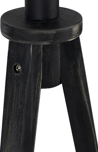 Lampă de podea rustică cu trepied negru - Tripod Classic