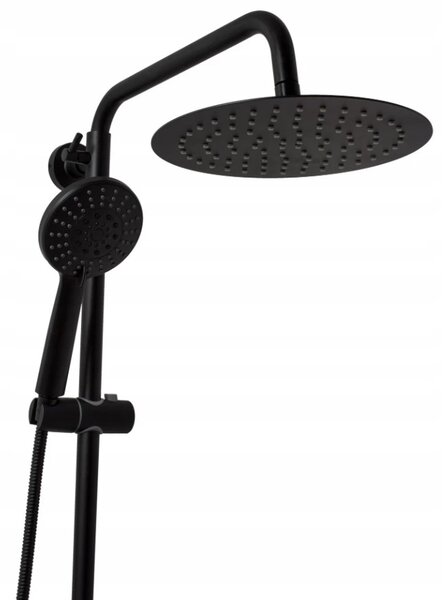 Gamma Tony, set de duș de perete cu robinet cu pârghie, negru mat, GMA-BTYZN-BK