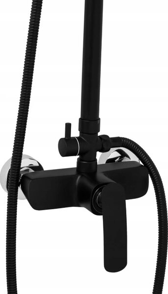 Gamma Tony, set de duș de perete cu robinet cu pârghie, negru mat, GMA-BTYZN-BK