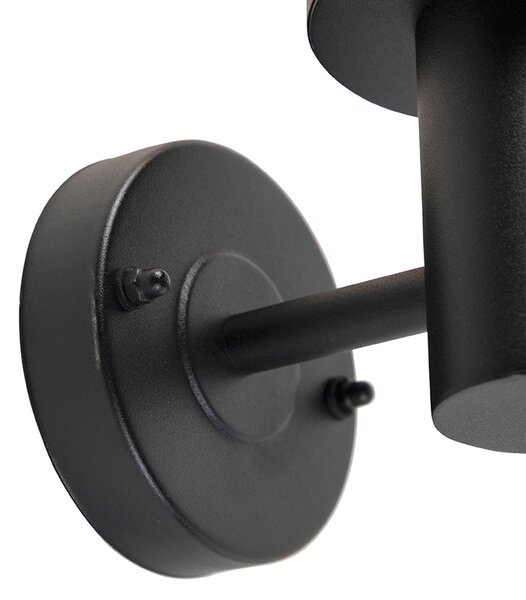 Lampă de perete modernă pentru exterior neagră IP44 - Gleam