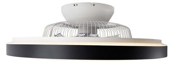 Ventilator de tavan negru cu efect de stea 60cm incl. LED Dimmabil cu telecomandă - Climo