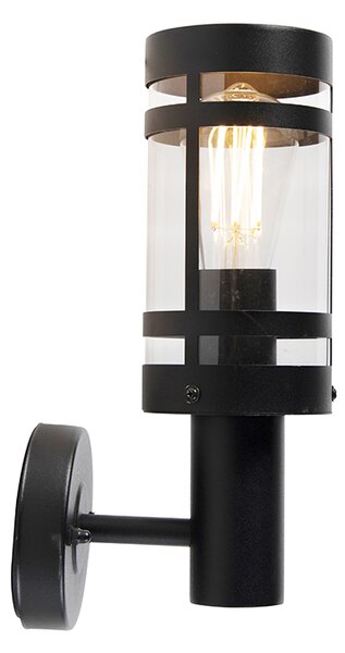 Lampă de perete modernă pentru exterior neagră IP44 - Gleam