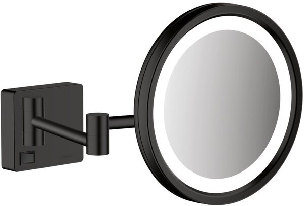 Hansgrohe AddStoris oglindă cosmetică 21.7x21.7 cm rotunde cu iluminare negru 41790670