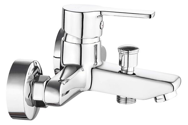 Invena Bralos, baterie pentru cada de perete, crom, INV-BW-07-001-A