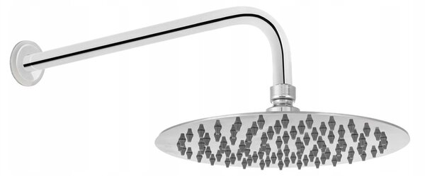Invena Dafni, set de dus ascuns cu cap de dus cu efect de ploaie 25 cm, crom lucios, INV-BS-88-0O2-A