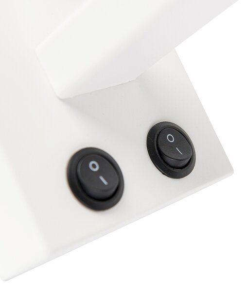 Lampa de perete moderna alba cu abajur gri - Brescia