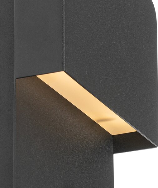 Aplica neagră cu LED inclus cu USB și lampă de citit cu întrerupător - Robin