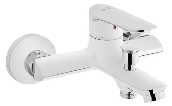 Invena Esla, baterie pentru cada montată pe perete, crom, INV-BW-94-001-V