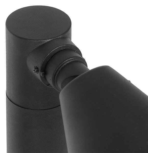 Stâlp modern pentru exterior negru 60 cm IP44 reglabil - Ciara