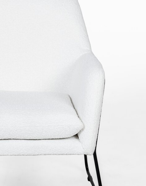 Fotoliu de design Culoare alb, MILAN