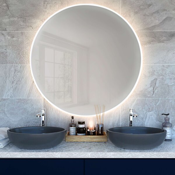 Baltica Design Bright oglindă 80x80 cm rotund cu iluminare alb 5904107900254