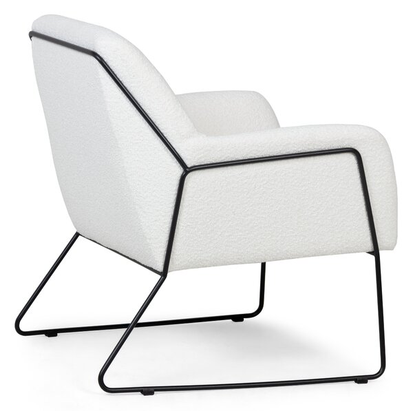 Fotoliu de design Culoare alb, MILAN