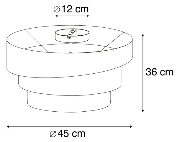 Plafoniera moderna maro 45 cm 3 lumini - Drum Trio