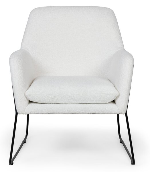 Fotoliu de design Culoare alb, MILAN