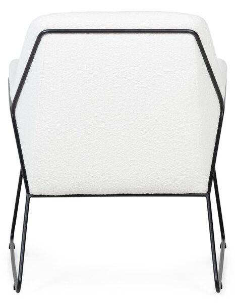 Fotoliu de design Culoare alb, MILAN