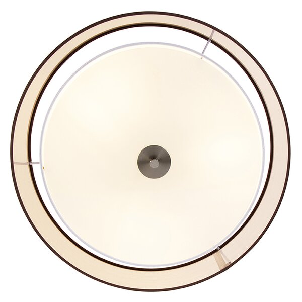 Plafoniera modernă maro și albă 50 cm 3 lumini - Drum Duo