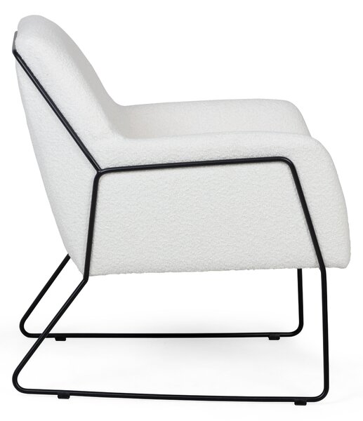 Fotoliu de design Culoare alb, MILAN