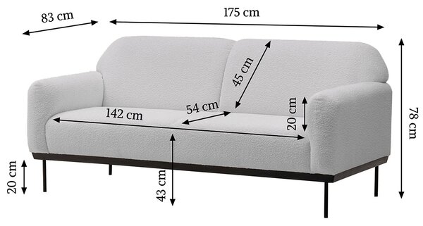 Canapea design gri ANDERSON
