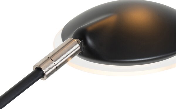 Lampa de podea de design neagră cu LED dimmer cu 5 lumini - Sixties Trento
