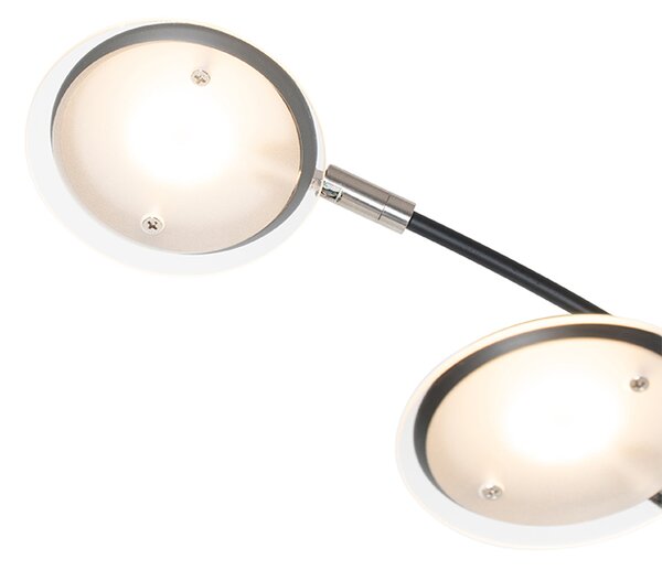 Lampa de podea de design neagră cu LED dimmer cu 5 lumini - Sixties Trento