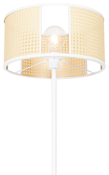 Lampă de podea orientală albă cu ratan 40 cm - Akira
