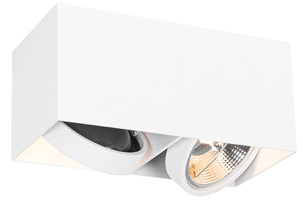 Spotlight de design cu AR111 dreptunghiular 2 lumini - Box